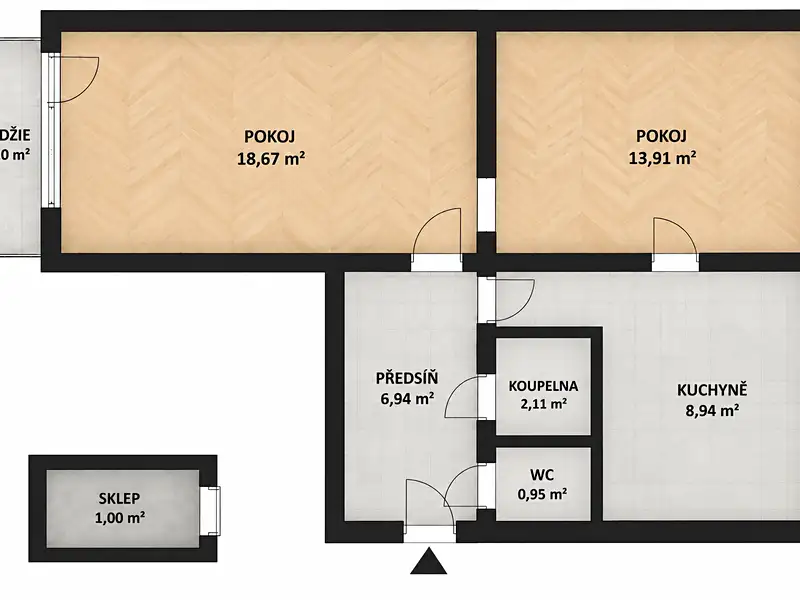 Prodej bytu 2+1 52 m², Praha – náhled fotky 3