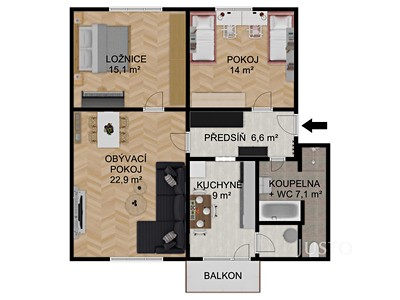 Квартира 3+1 на продаж, 75 м² (2 з 23)