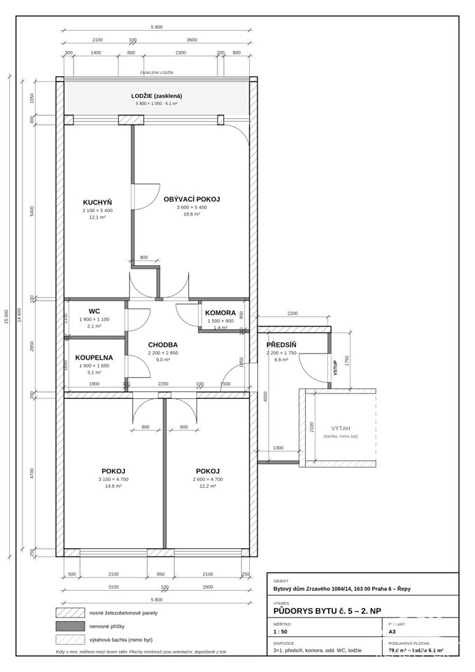 Prodej bytu 3+1 83 m² – fotografie 3