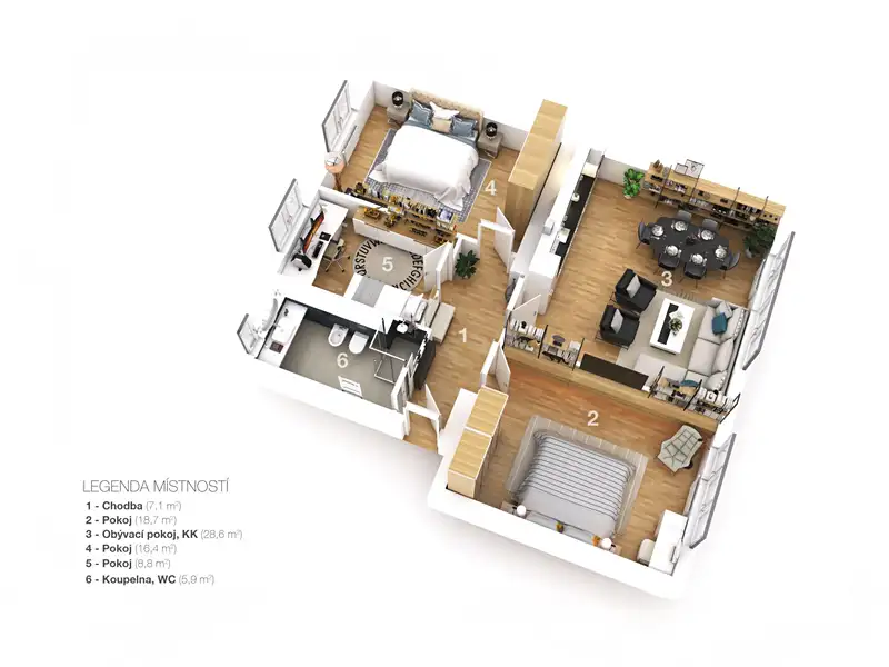 Prodej bytu 4+kk 85 m², Praha – náhled fotky 2