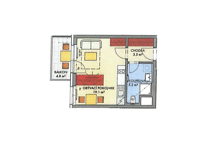 Prodej bytu 1+kk 29 m² – fotografie 3