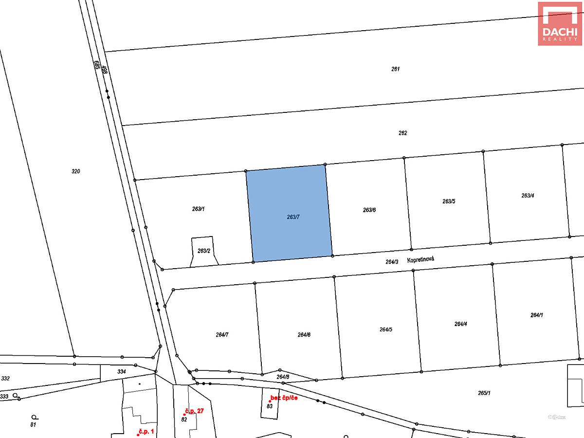 Prodej stavebního pozemku 1066 m² – fotografie 3