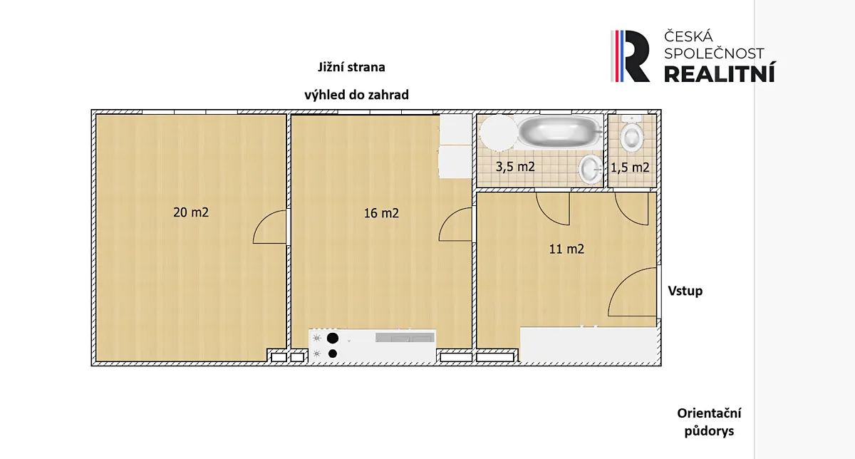 Prodej bytu 1+1 50 m²