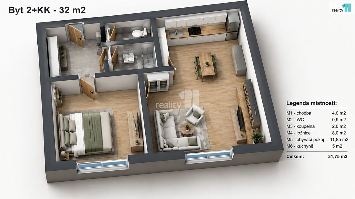 Prodej bytu 2+kk 32 m² – fotografie 3
