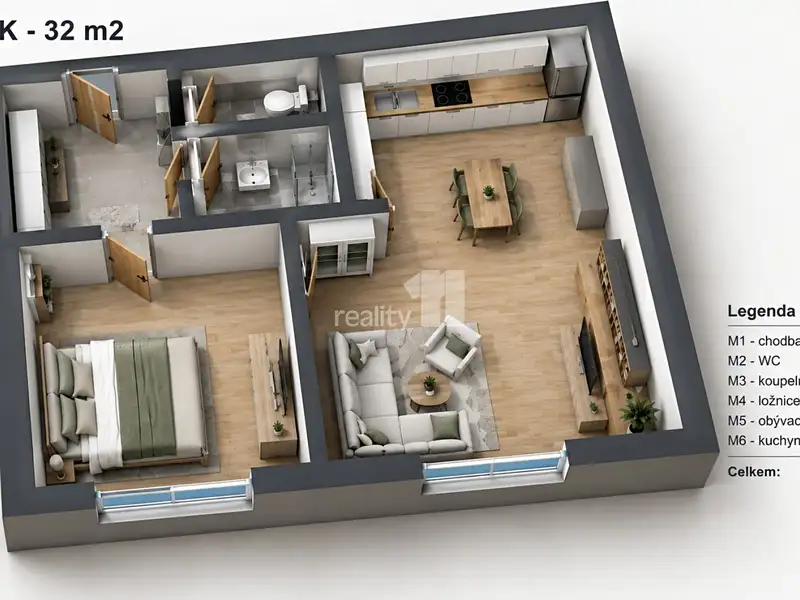 Prodej bytu 2+kk 32 m², Nymburk – náhled fotky 3