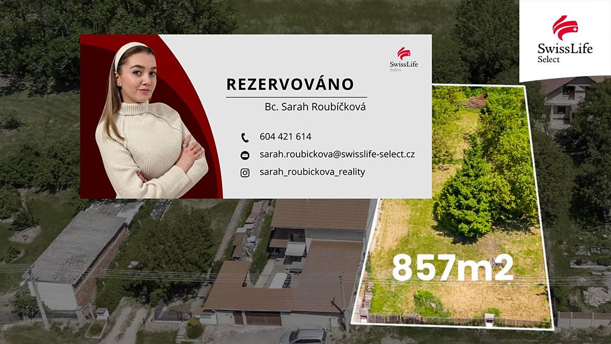 Prodej stavebního pozemku 857 m²