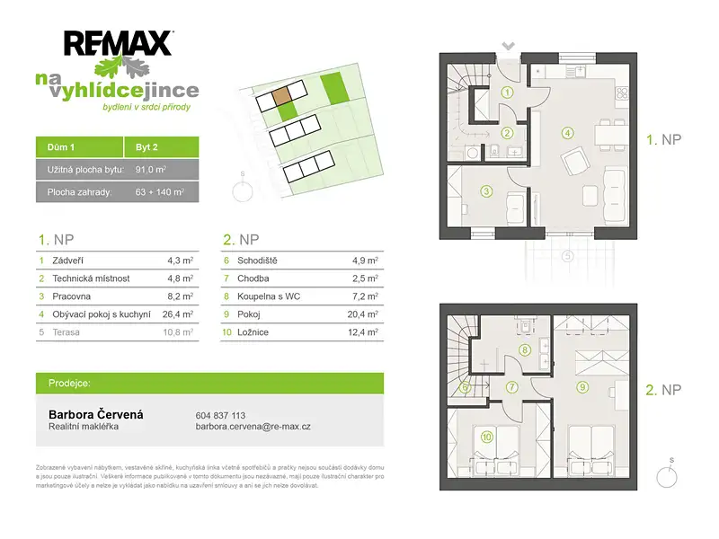 Prodej bytu 4+kk 91 m², Jince – náhled fotky 3