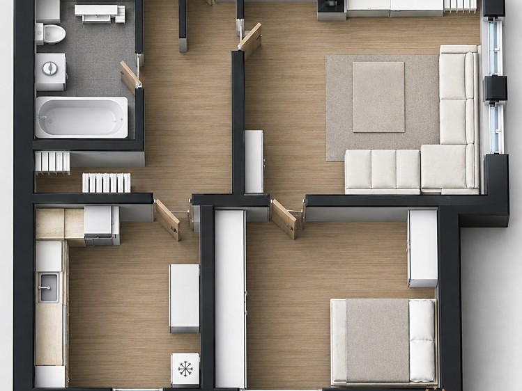 Wohnung 2+1 zur Miete, 55 m² (6 von 6)