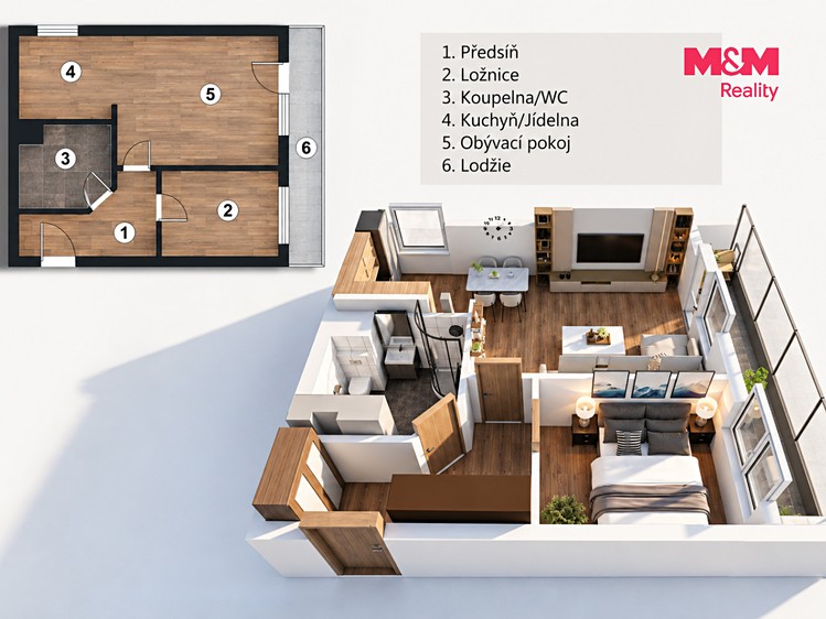 Квартира 2+kk на продаж, 46 м² (14 з 17)