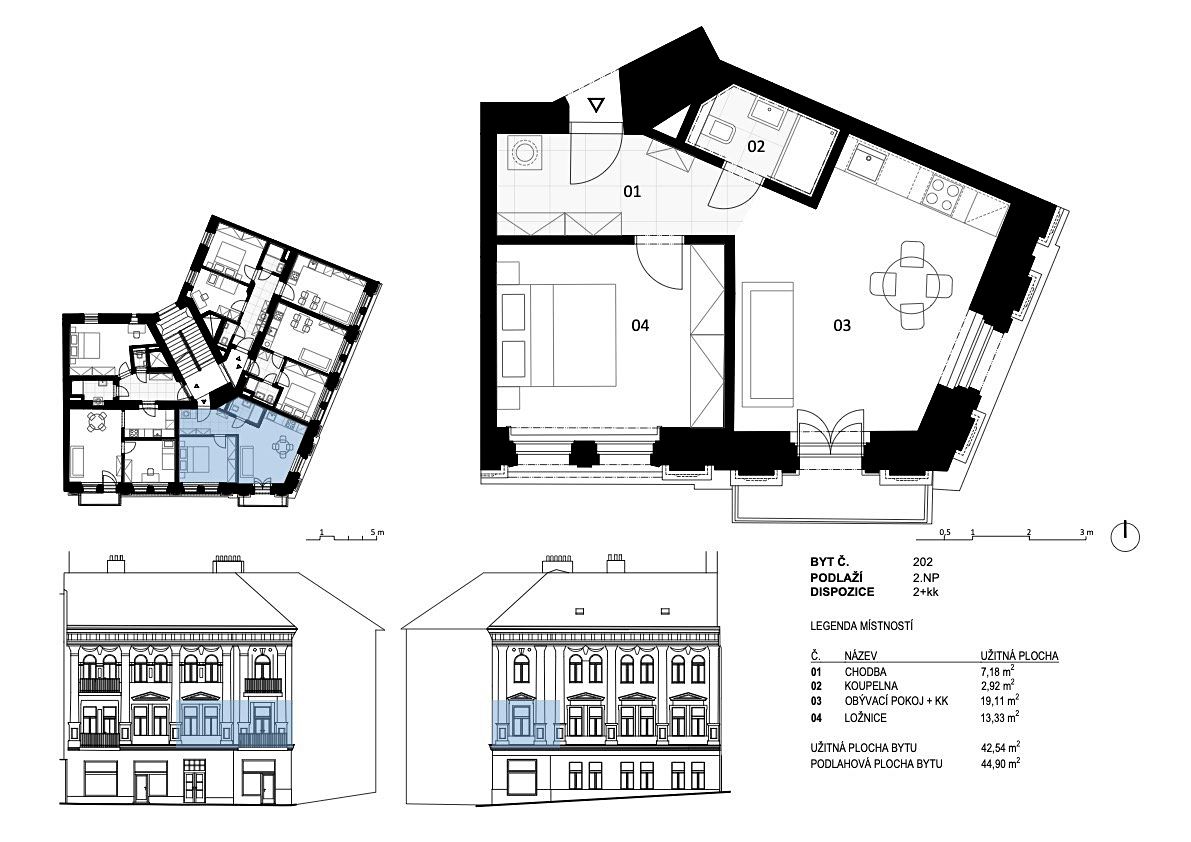 Prodej bytu 2+kk 43 m² – fotografie 3