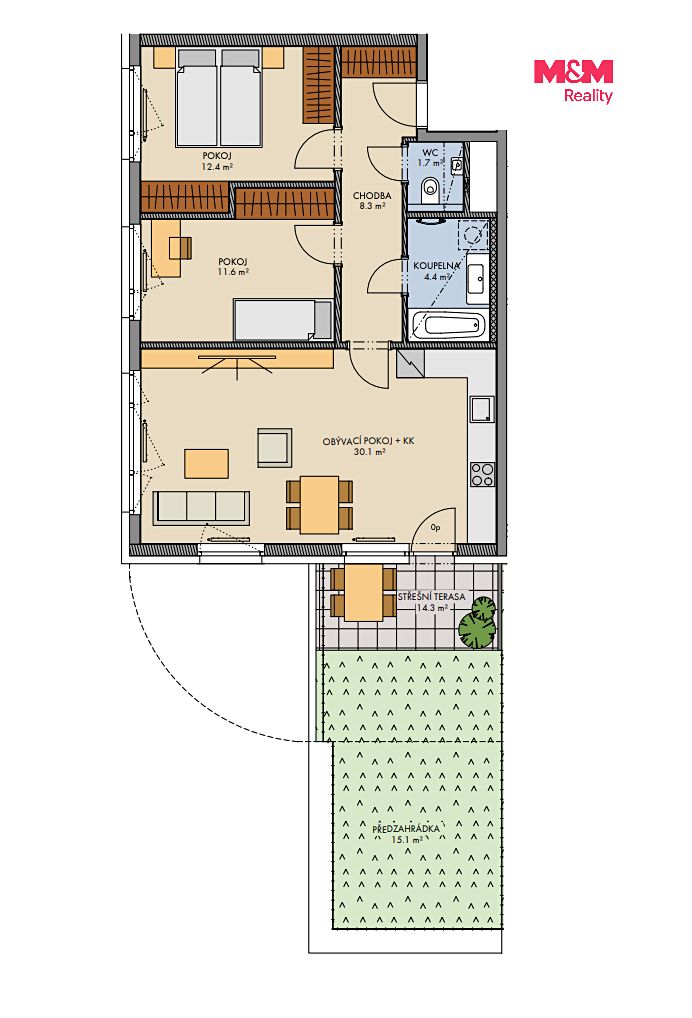 Prodej bytu 3+kk 72 m² – fotografie 3