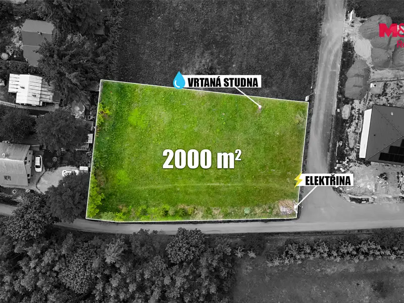 Prodej stavebního pozemku 2000 m², Unhošť – náhled fotky 2