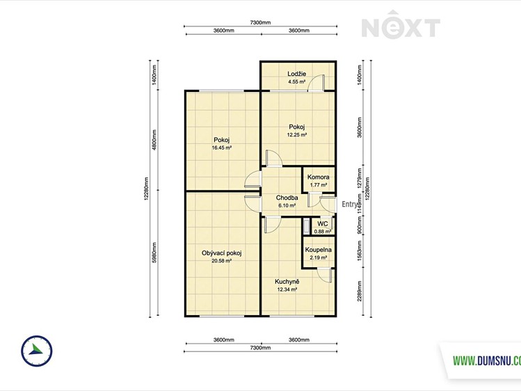 Квартира 3+1 в оренду, 73 м² (20 з 20)