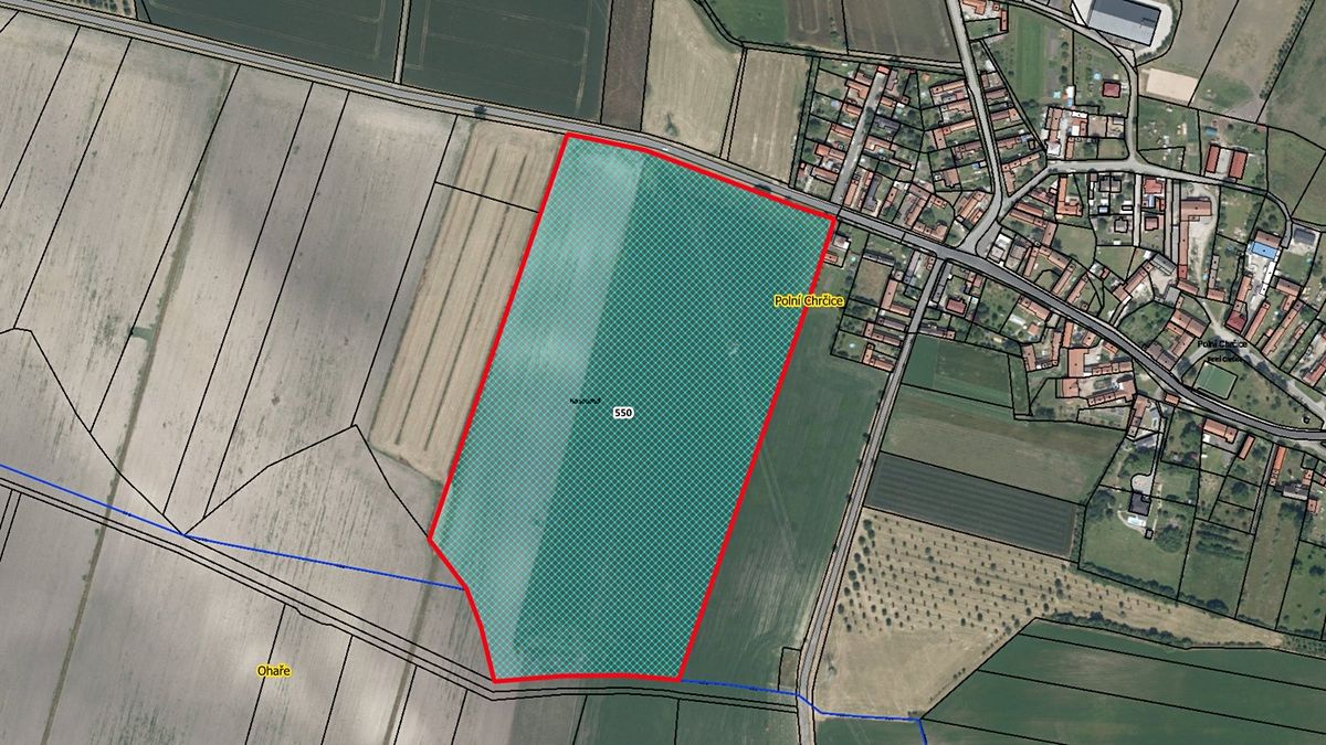 Prodej pole 97319 m², Polní Chrčice – fotka 1 z 3