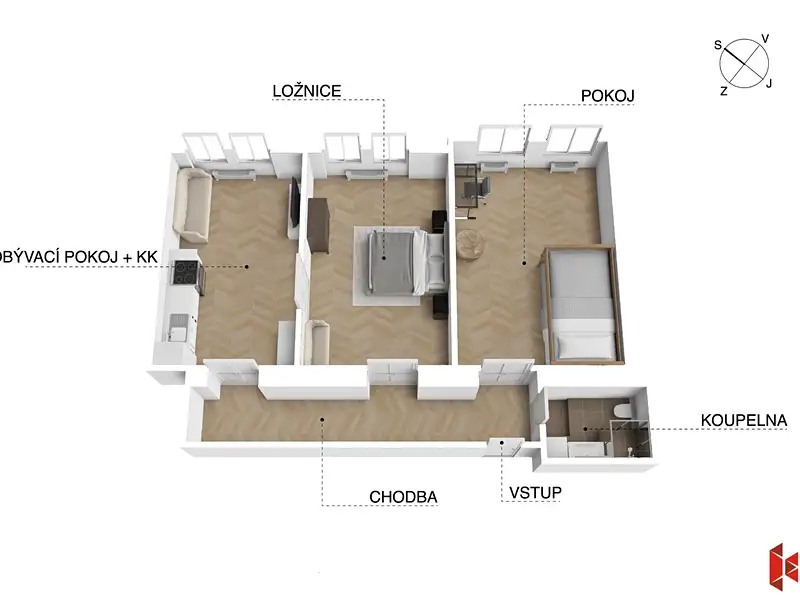 Prodej bytu 3+kk 80 m², Praha – náhled fotky 3