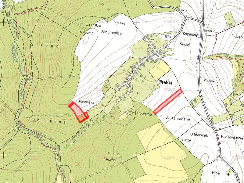 Prodej pole 16503 m², Kostelany – náhled fotky 2