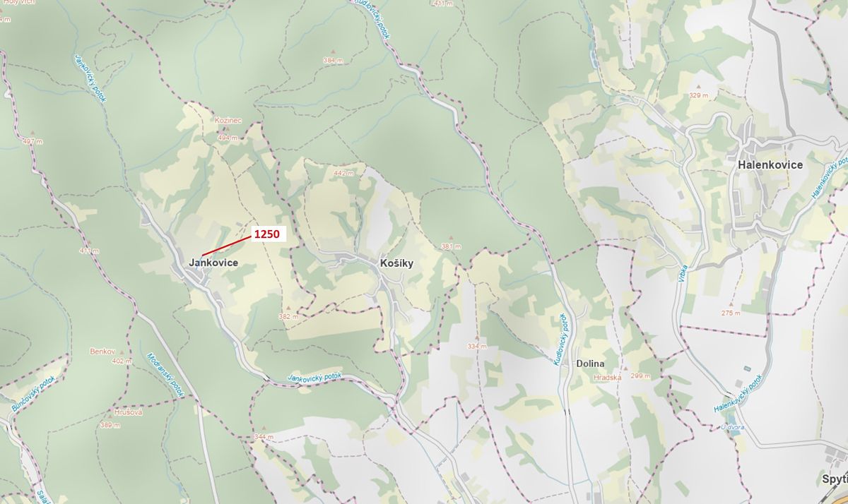 Dražba pozemku 563 m², Jankovice – fotka 1 z 3