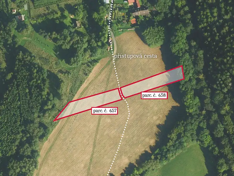 Prodej stavebního pozemku 2647 m², Městečko Trnávka – náhled fotky 2