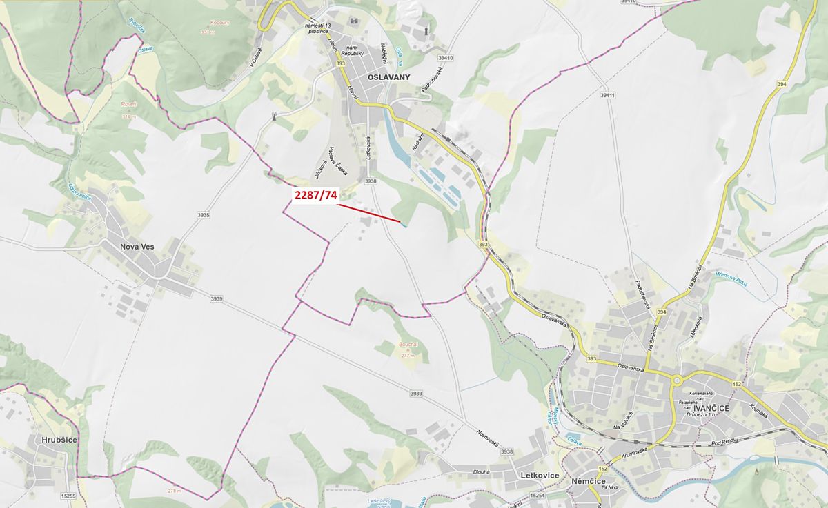 Dražba lesa 378 m², Oslavany – fotka 1 z 3