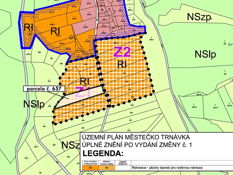 Prodej stavebního pozemku 1320 m², Městečko Trnávka – náhled fotky 2
