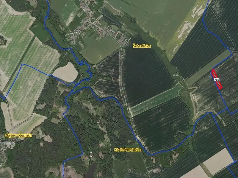 Prodej pole 5400 m², Vlkaneč – náhled fotky 2