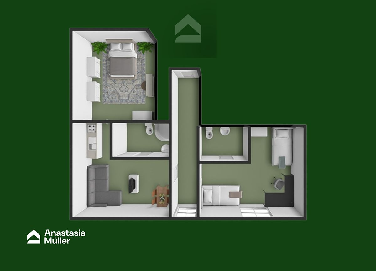 Pronájem bytu 3+kk 68 m² – fotografie 2