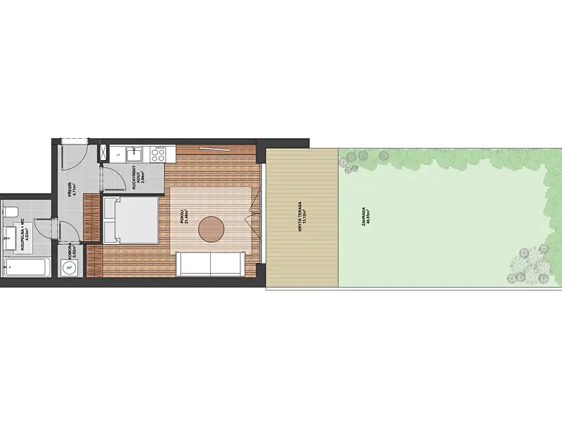 Prodej bytu 1+kk 36 m², Praha – náhled fotky 2