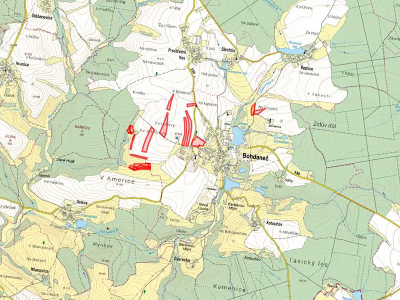Prodej pole 71012 m², Bohdaneč – náhled fotky 2