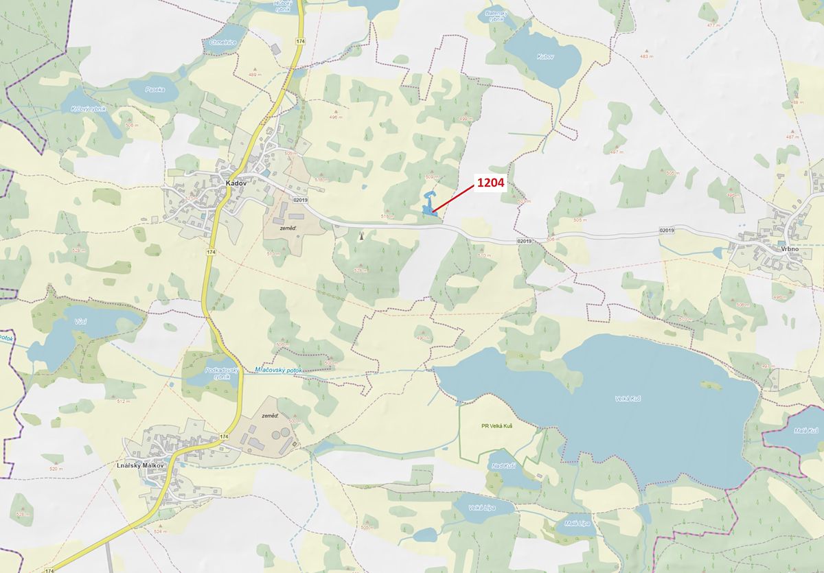 Dražba pozemku 2951 m², Kadov – fotka 1 z 3