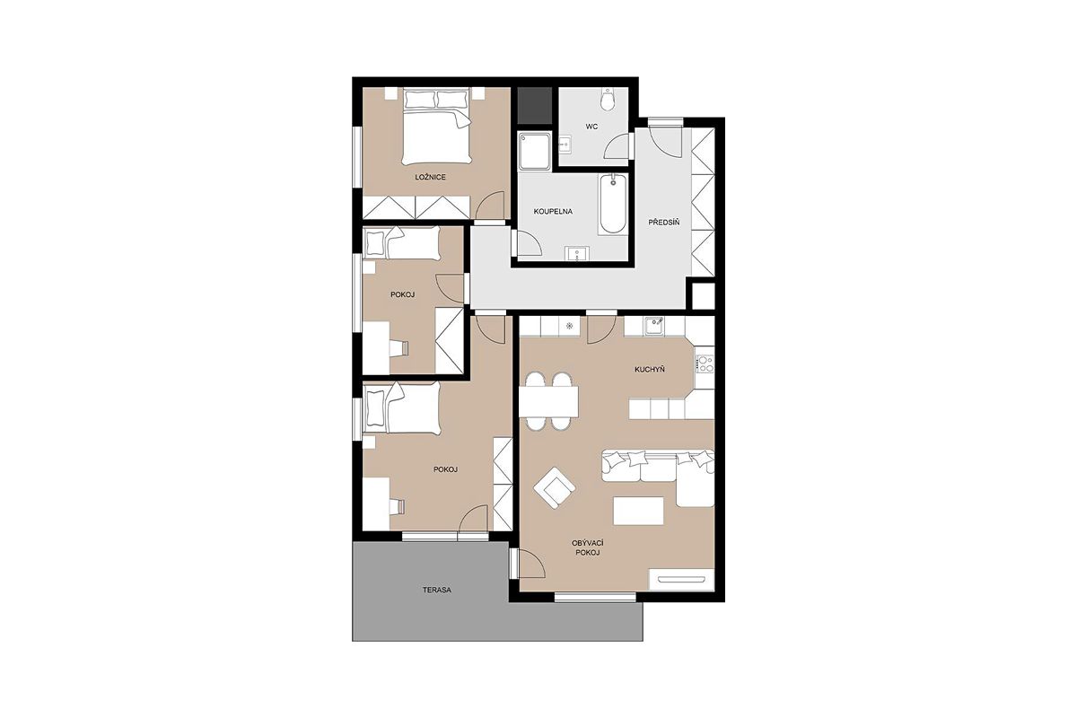Prodej bytu 4+kk 104 m² – fotografie 3