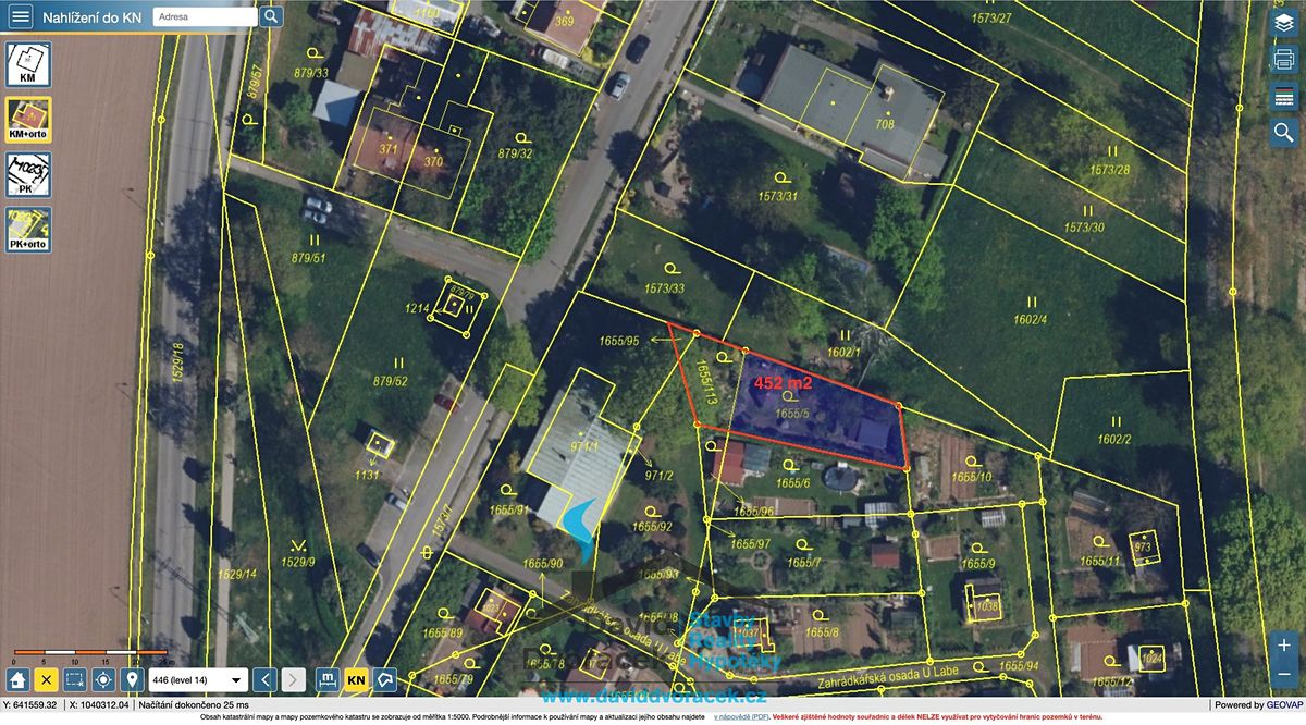 Prodej zahrady 452 m²