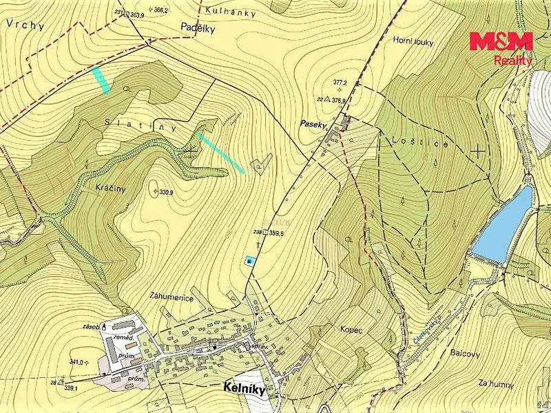 Prodej pole 1189 m², Kelníky – náhled fotky 3