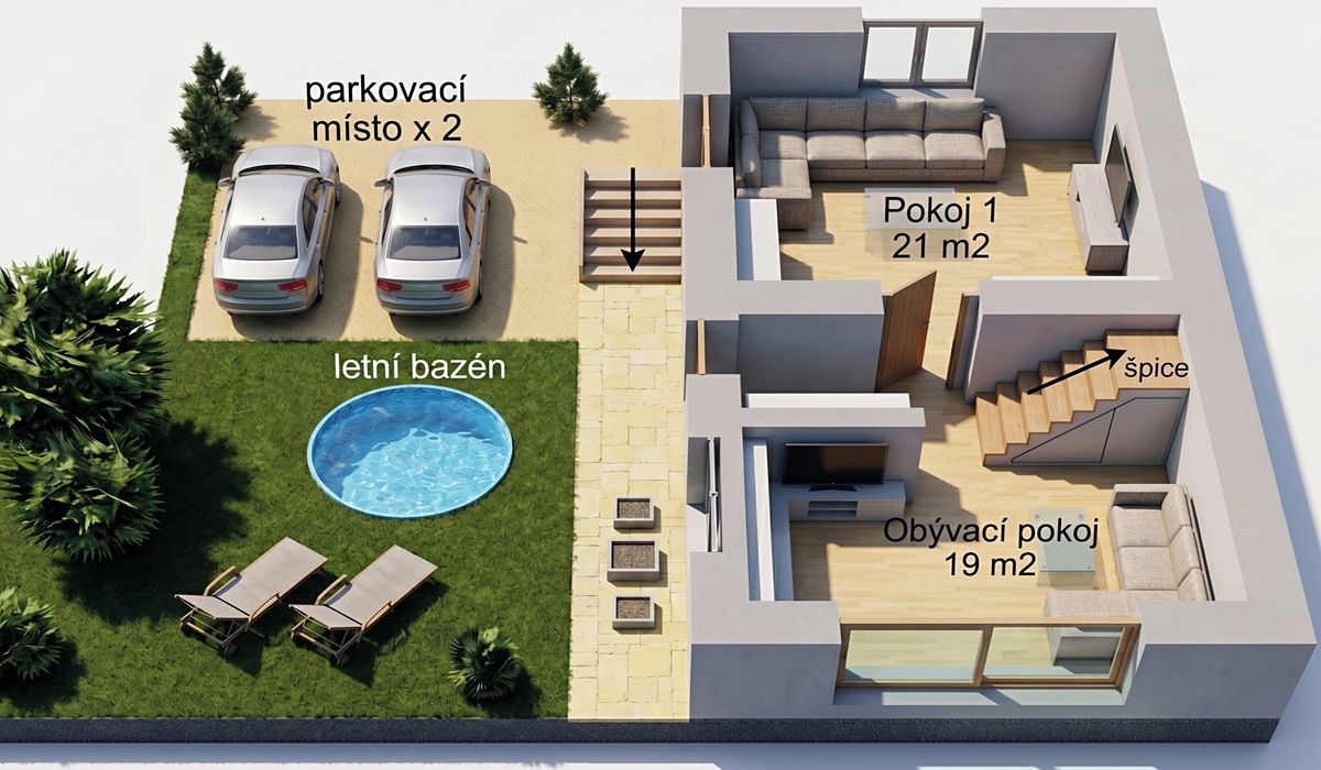 Prodej rodinného domu 120 m², pozemek 186 m² – fotografie 2