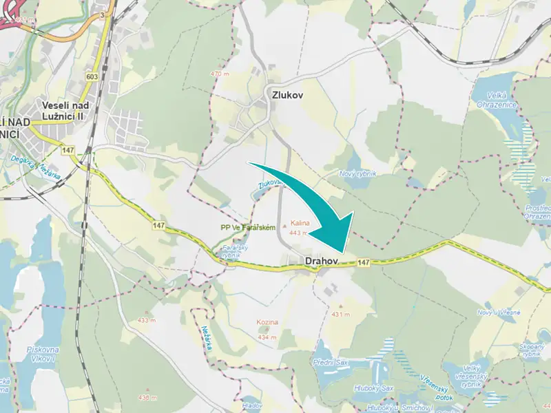 Prodej pole 6512 m², Drahov – náhled fotky 3