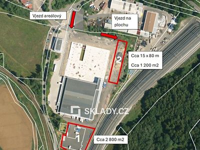 Pronájem komerčního pozemku 2800 m²