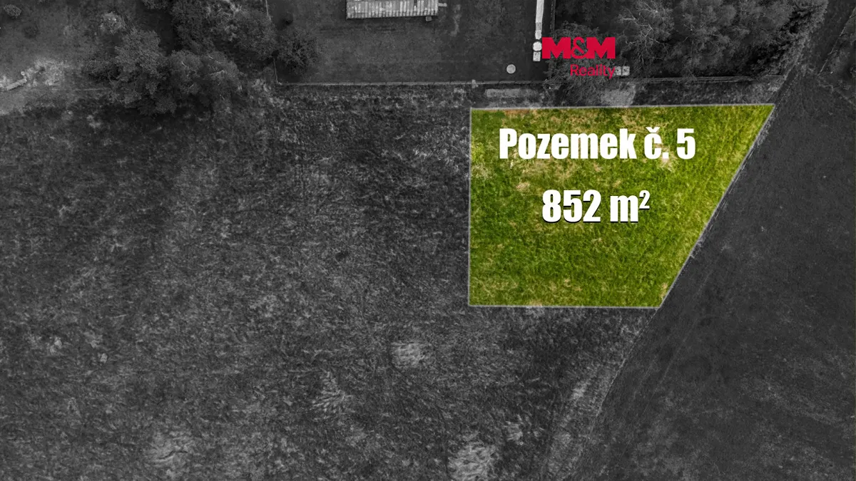 Prodej stavebního pozemku 852 m²