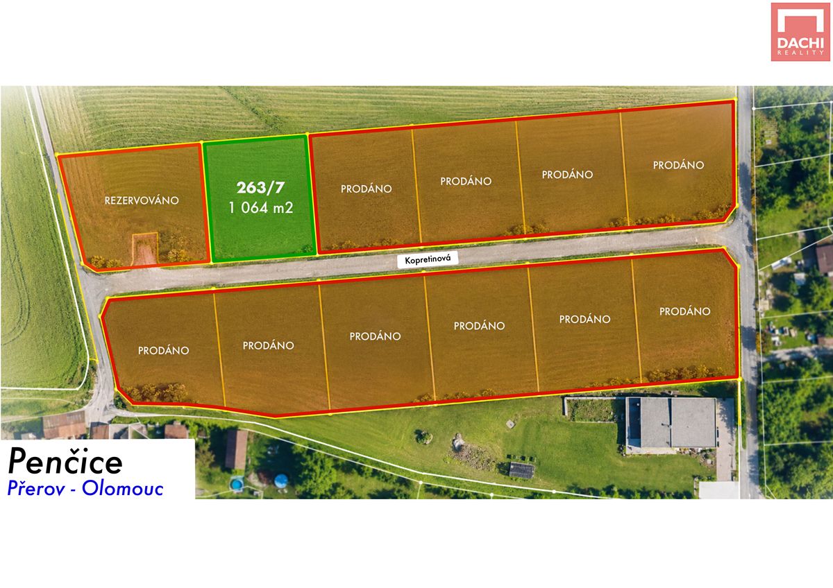 Prodej stavebního pozemku 1066 m²