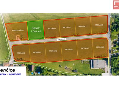 Prodej stavebního pozemku 1066 m²
