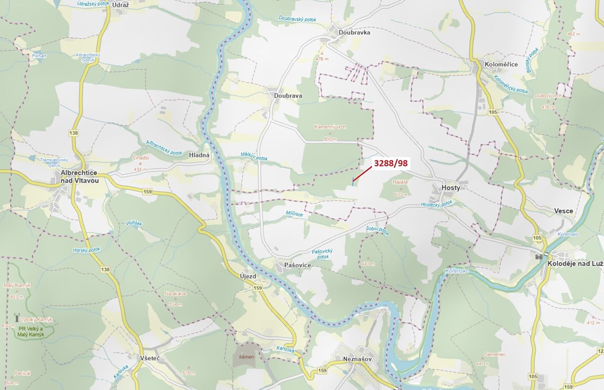 Dražba lesa 1685 m², Hosty – fotka 1 z 3