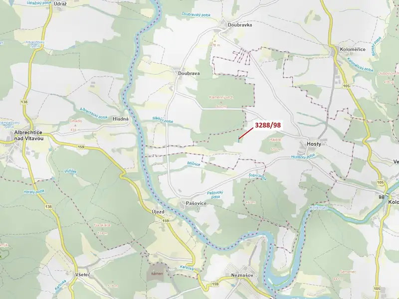 Dražba lesa 1685 m², Hosty – náhled fotky 1
