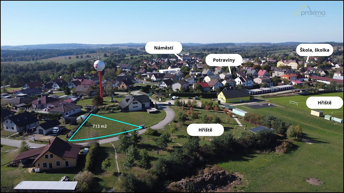 Prodej stavebního pozemku 713 m² – fotografie 3
