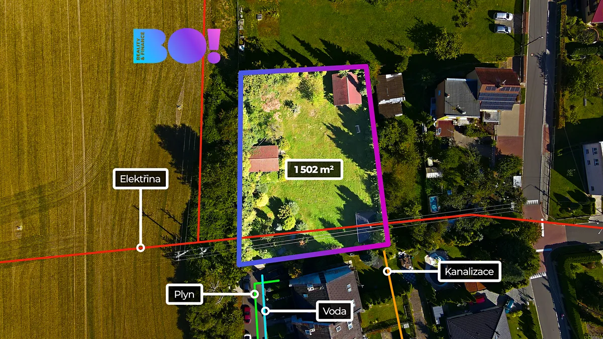 Prodej stavebního pozemku 1502 m²