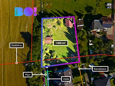 Prodej stavebního pozemku 1502 m²