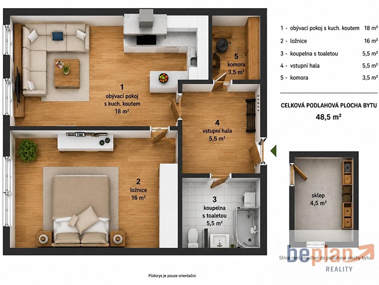 Квартира 2+kk на продаж, 48 м² (8 з 13)
