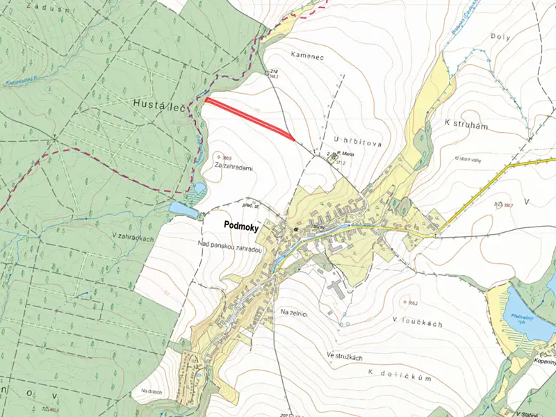 Prodej pole 5732 m², Podmoky – náhled fotky 2