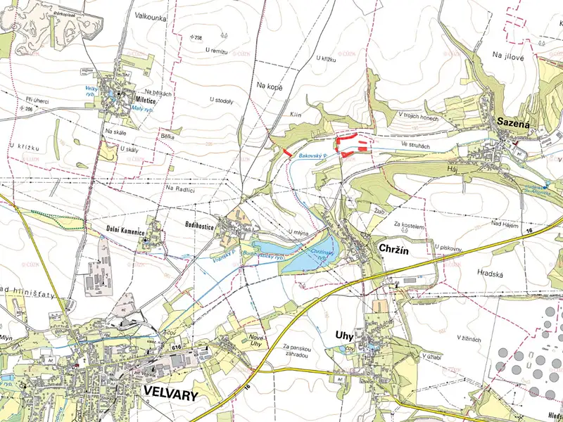 Prodej pole 6207 m², Chržín – náhled fotky 2