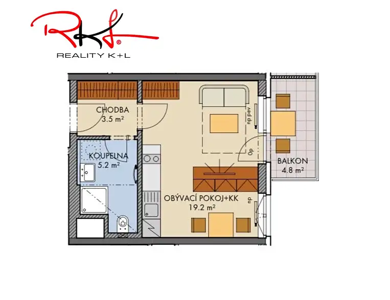 Prodej bytu 1+kk 29 m², Praha – náhled fotky 2