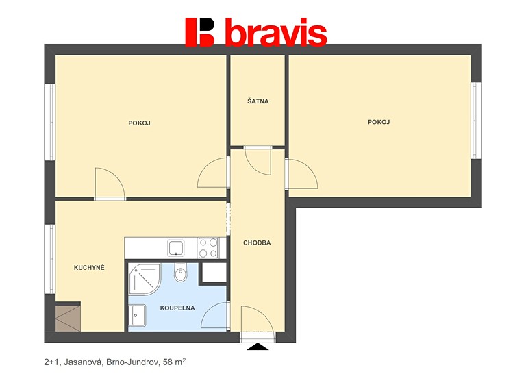 Квартира 2+1 в оренду, 58 м² (5 з 13)