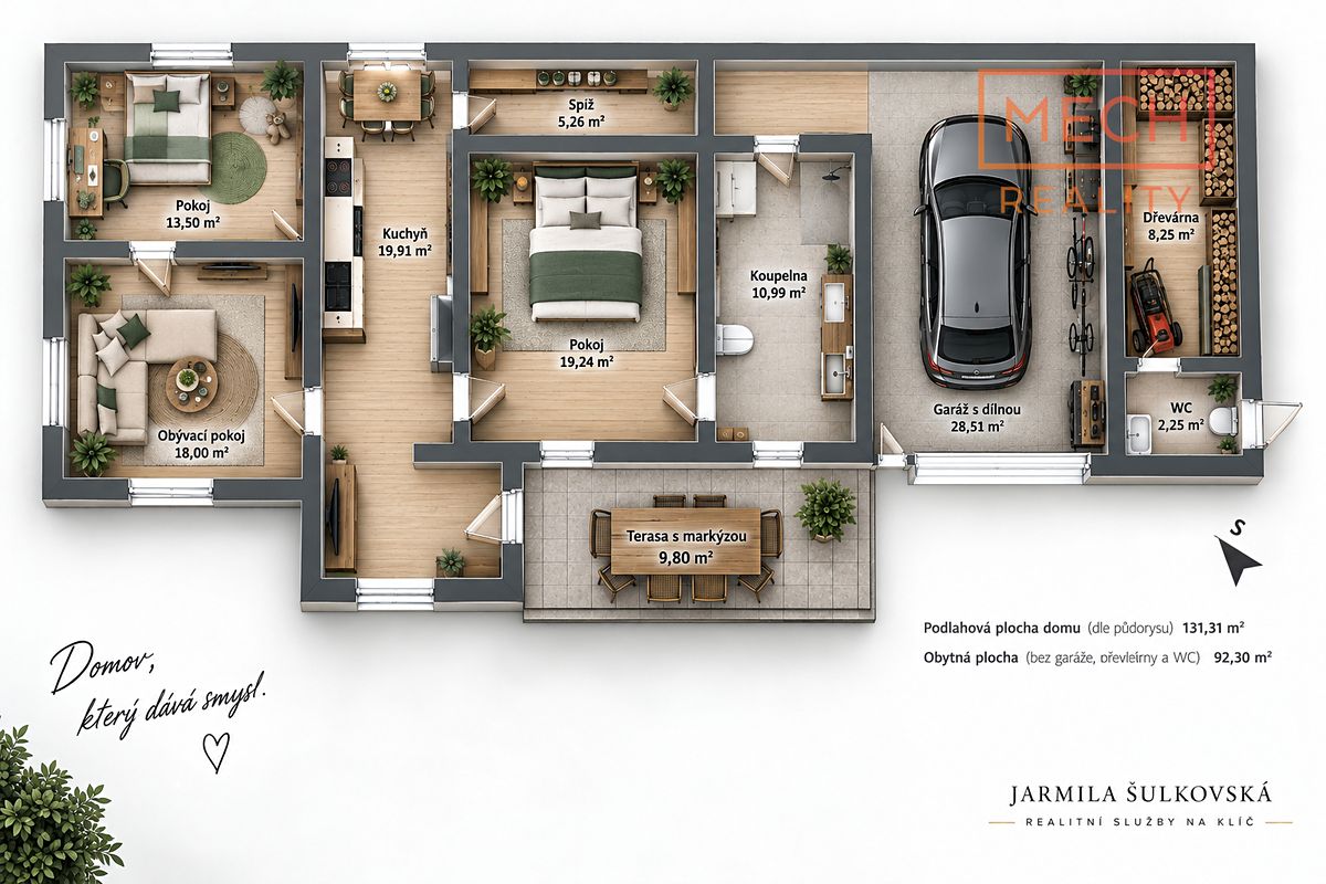 Prodej rodinného domu 92 m², pozemek 619 m² – fotografie 2