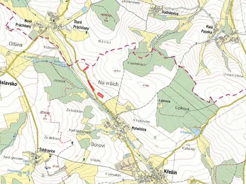 Prodej pole 5504 m², Křešín – náhled fotky 2
